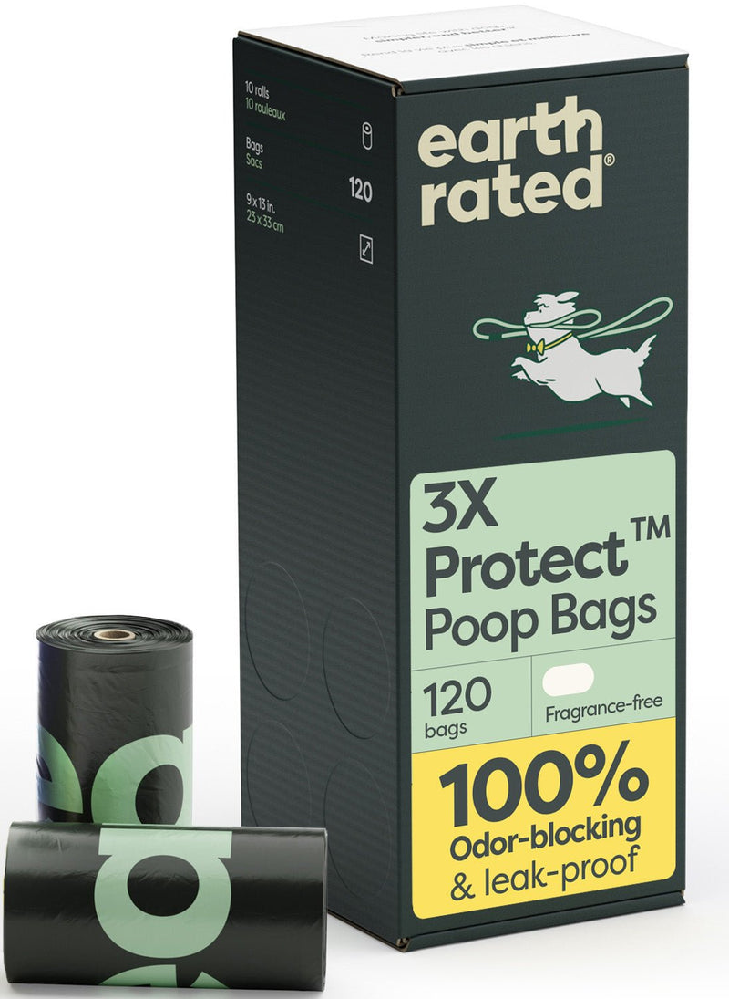 Odor-Blocking Dog Poop Bags Refill Rolls With 3X Protect Technology U1